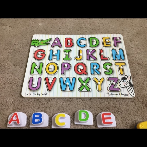 Melissa and Doug Peg Puzzle & Leapfrog Phonics Toy - Picture 2 of 12